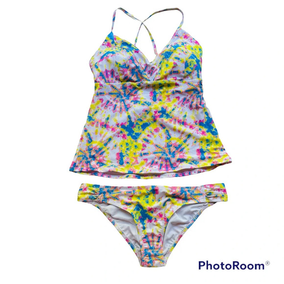 Jessica Simpson Tankini Swimsuit Set Tie Dye Size Large NEW - Picture 3 of 10